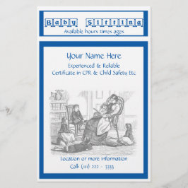 Babysittande och barnvårdsFlyer Flygblad