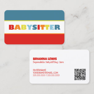Babysittande QR Visitkort