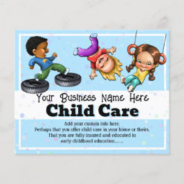 Babysittande sommardag Sommarläger efter skolgång Flygblad