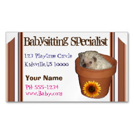 Babysittande specialist magnetiska visitkort
