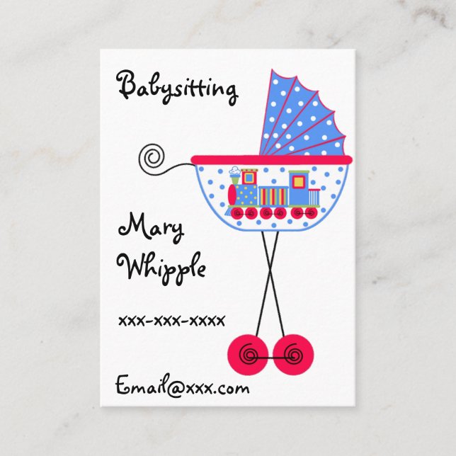 BabysitterBabybuggy designer Visitkort (Framsida)