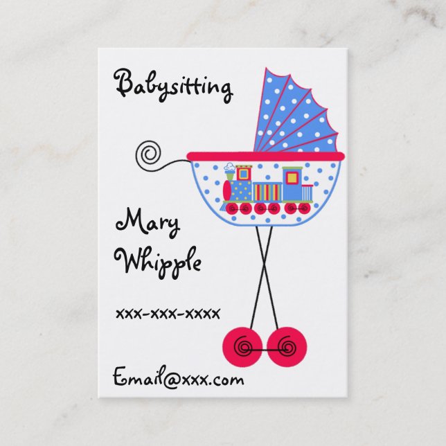 BabysitterBabybuggy designer Visitkort (Framsida)