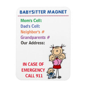 Babysittermagnet Magnet