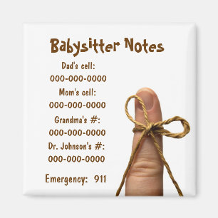 Babysittermagnet Magnet