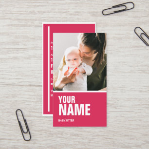 Babysitterrosor (personifiera fotoet & text), visitkort