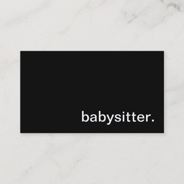 Babysittervisitkort Visitkort (Framsida)