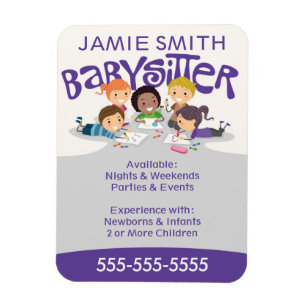 Babysittervisitkortmagnet Magnet