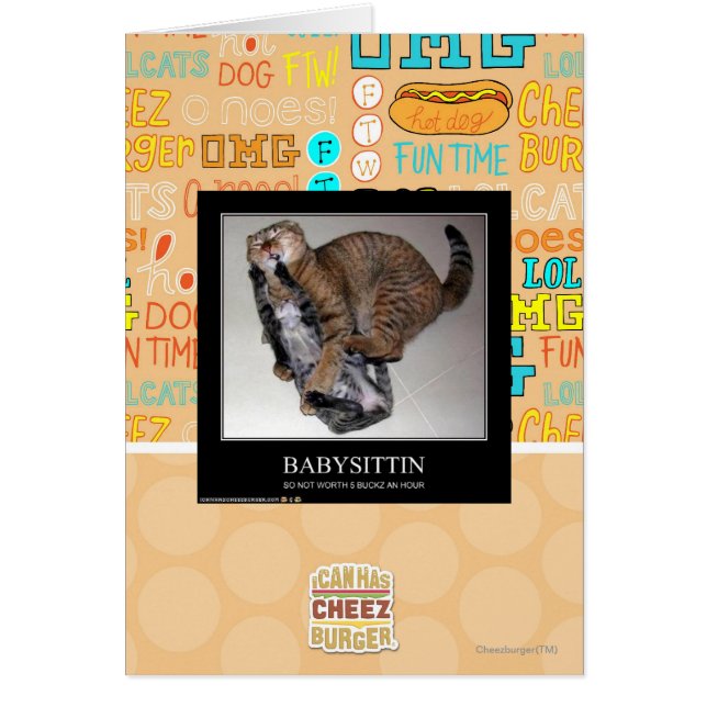 Babysittin Hälsningskort (Framsidan)