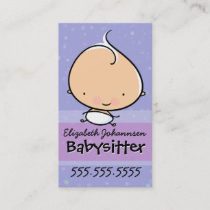 Babysitting.Babysitter.Infant-omsorg. Befordrings- Visitkort
