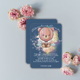 Babyskåda för björn i Luftballongen i äventyr Tack Kort