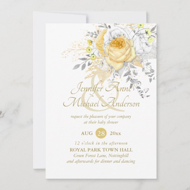 Babyskåda för indulgent White Guld Ro Bouquet Baby (Framsida)