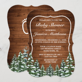 Babyskåda i Snowy Wood & Forest Land Gräs Inbjudningar