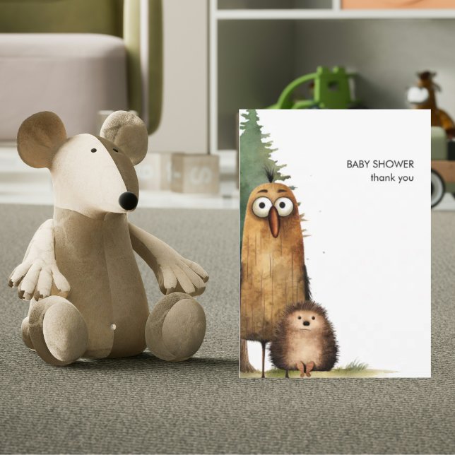 Babyskal för Sublication Woodland Animals Tack Kort (Skapare uppladdad)