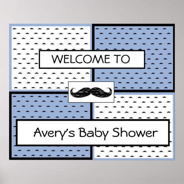 Babyskannern Poster Mustache Thmet (Framsidan)