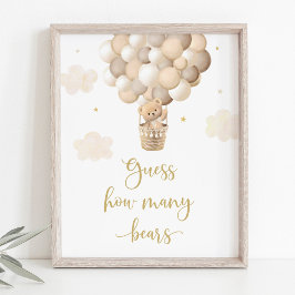 Babyskare för Guld Nalle-ballongen Garanterar hur  Poster