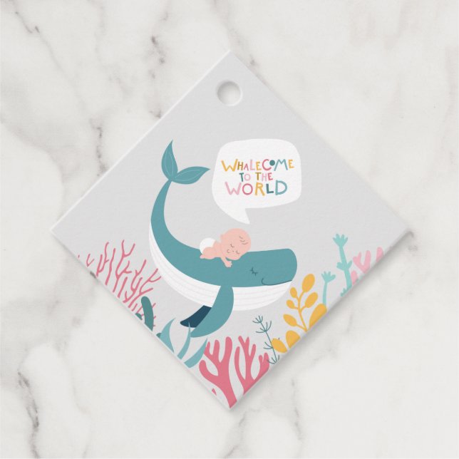 Babyskare för slumpiga i kute gåvor etiketter (Framsida)