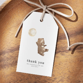 Babyskaren i Modern Bear Balloon Tack Presentetikett