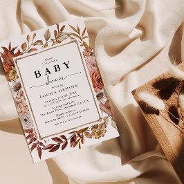 Babyskiss för höstblomma, Blommigt för vattenfärg Inbjudningar