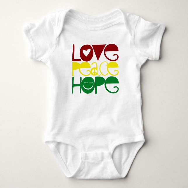 Babyskjorta, kärlekfredhopp t-shirt (Framsida)