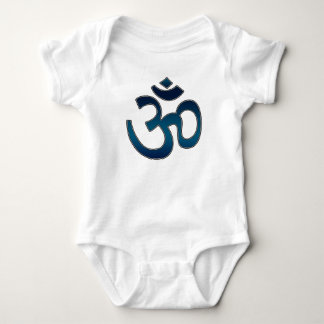 Babyskjorta, ohmsymbol, blått tee shirt