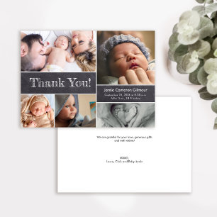 Babysknappen Chalkboard Modern Photos Tack Kort