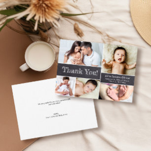 Babysknappen Chalkboard Modern Photos Tack Kort