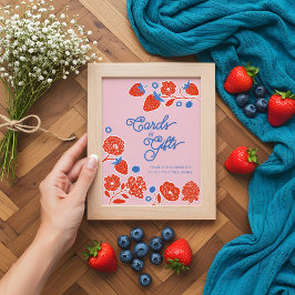 Babyskofakort och presenter Berries & Flowers Poster