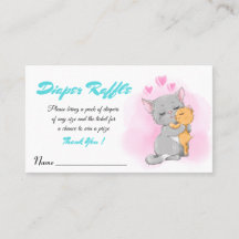 Babyskor - aktivitet Diaper Raffle biljett gullig