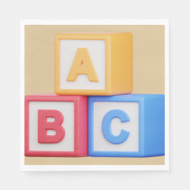 Babyskor - Alphabet Blocks Luncheon Pappersservett