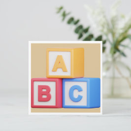Babyskor - Alphabet Blocks Luncheon Tack Kort