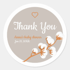 Babyskor av bomull Gren Runt Klistermärke