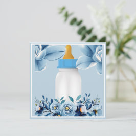 Babyskor - Baby Flaska - Blommor Tack Kort