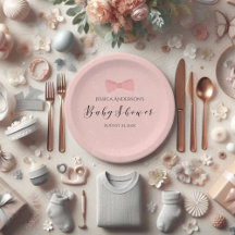 Babyskor, bara Rosa Bow för cute