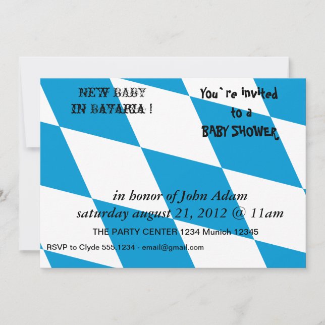 Babyskor bjuden med Flagga av Bayern Inbjudningar (Framsida)