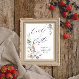 Babyskor Bokar för Baby Vild Berries & Flowers Poster