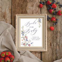 Babyskor Bokar för Baby Vild Berries & Flowers Poster
