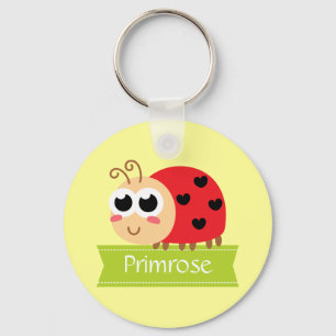Babyskor: Cute Baby Ladybug med hjärtfläckar Nyckelring