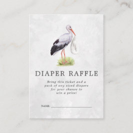 Babyskor Diaper Raffle Biljett | Stork Delivery Tilläggskort