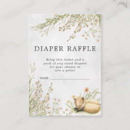 Babyskor Diaper Raffle Biljett | Woodland Fox Tilläggskort