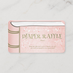 Babyskor Diaper Raffle Card Storybook Fairy Tilläggskort