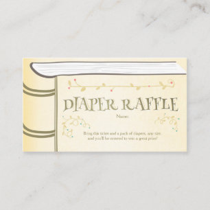 Babyskor Diaper Raffle Card Storybook Fairy Tilläggskort