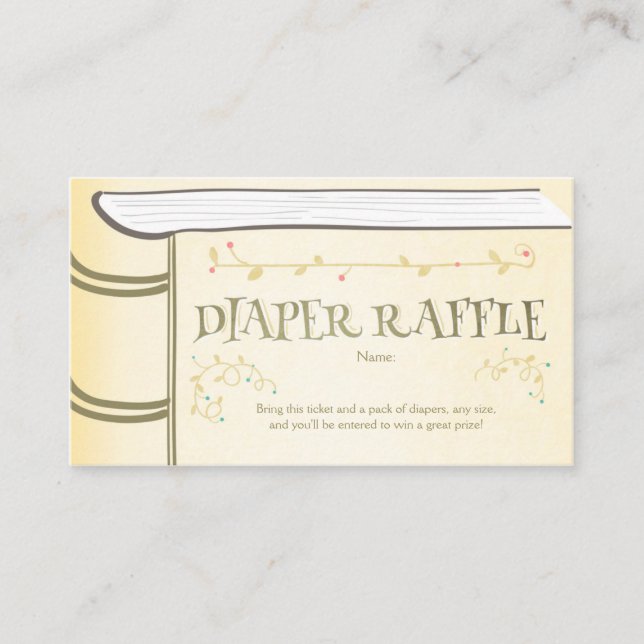 Babyskor Diaper Raffle Card Storybook Fairy Tilläggskort (Framsida)