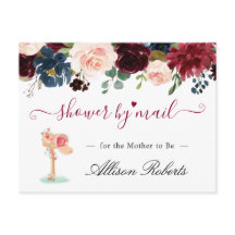 Babyskor efter marin Blommigt för e-postburgundi