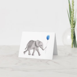 Babyskor Elephant Tack Cards, Blue Kort