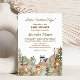Babyskor för äventyr Begin Woodland Mountain Inbjudningar