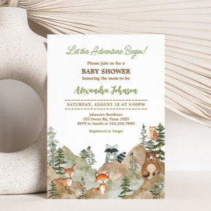 Babyskor för äventyr Begin Woodland Mountain Inbjudningar
