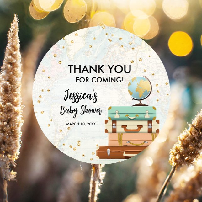 Babyskor för Äventyr Guld-konfetti Gåvor Etiketter (Skapare uppladdad)