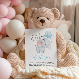 Babyskor för baby Elephant & Blue Balloon Tack Kort