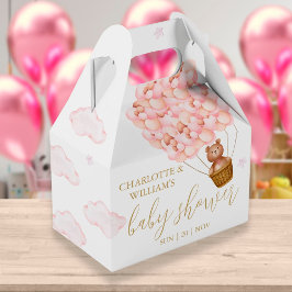 Babyskor för Barly Wait Nalle Rosa Ballons Baby Sh Presentaskar