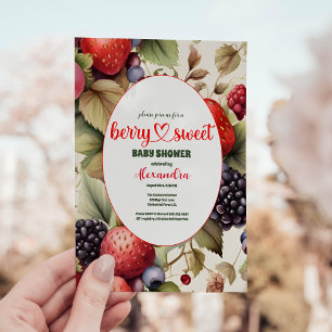 Babyskor för berry Sweet Flicka jordgubbe Inbjudningar